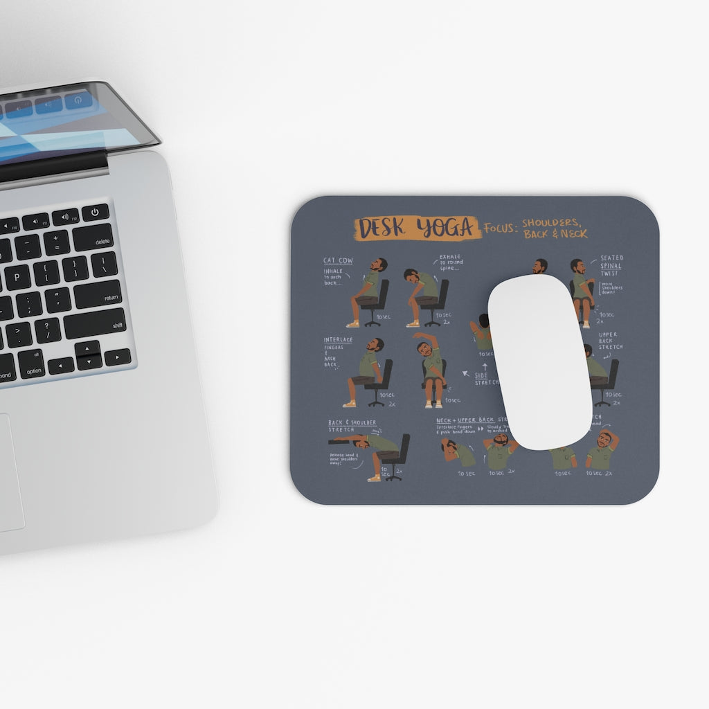 Desk Yoga - focus on shoulders, back, and neck - Mouse Pad | Chair Yoga | Office Yoga | Yoga Poses | Work From Home Yoga