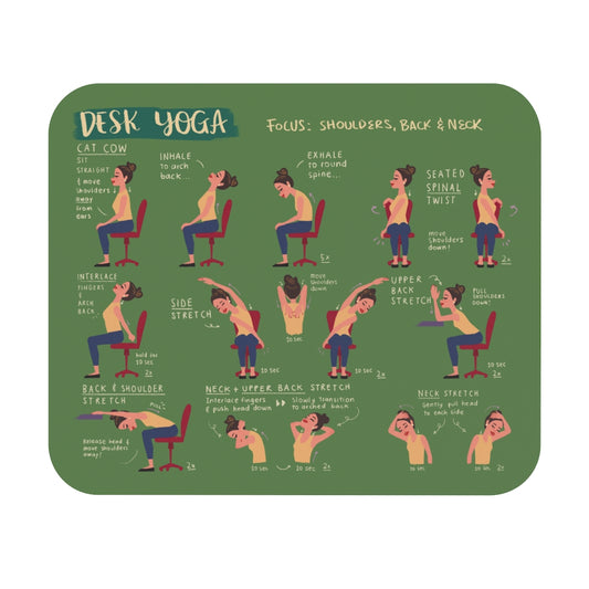 Desk Yoga Mouse Pad - Shoulders, Back, & Neck