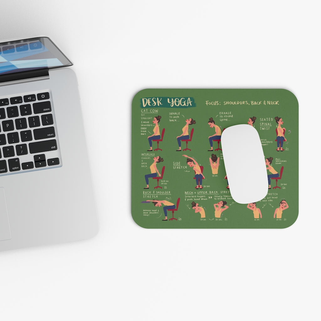 Desk Yoga Mouse Pad - Shoulders, Back, & Neck
