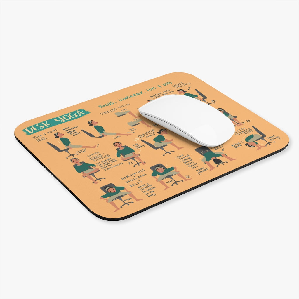 Desk Yoga Mouse Pad - Lower back, Hips, & Legs