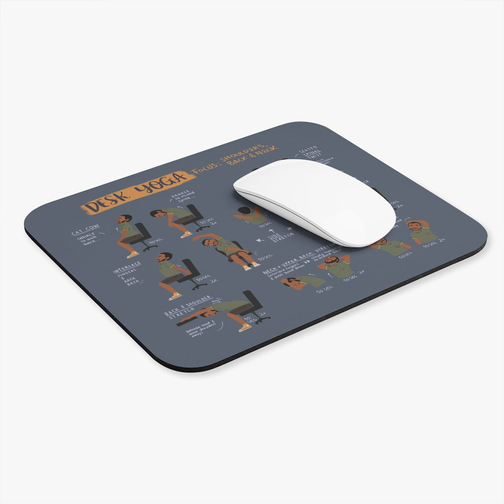 Desk Yoga - focus on shoulders, back, and neck - Mouse Pad | Chair Yoga | Office Yoga | Yoga Poses | Work From Home Yoga