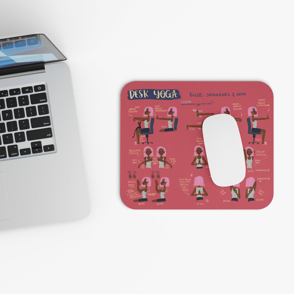 Desk Yoga Mouse Pad - Shoulders Arms