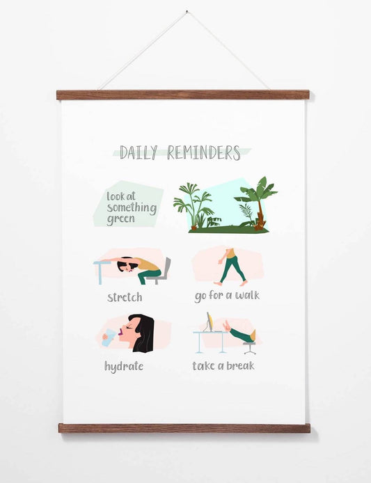Daily Reminders for Work From Home | Office Art | Home Decor | Home Office | WFH Art | Daily Affirmations | Dorm Art | Art For Home