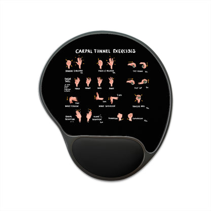 Carpal Tunnel Exercises Mouse Pad With Wrist Rest - Black | Hand and Wrist Exercises for Carpal Tunnel Relief