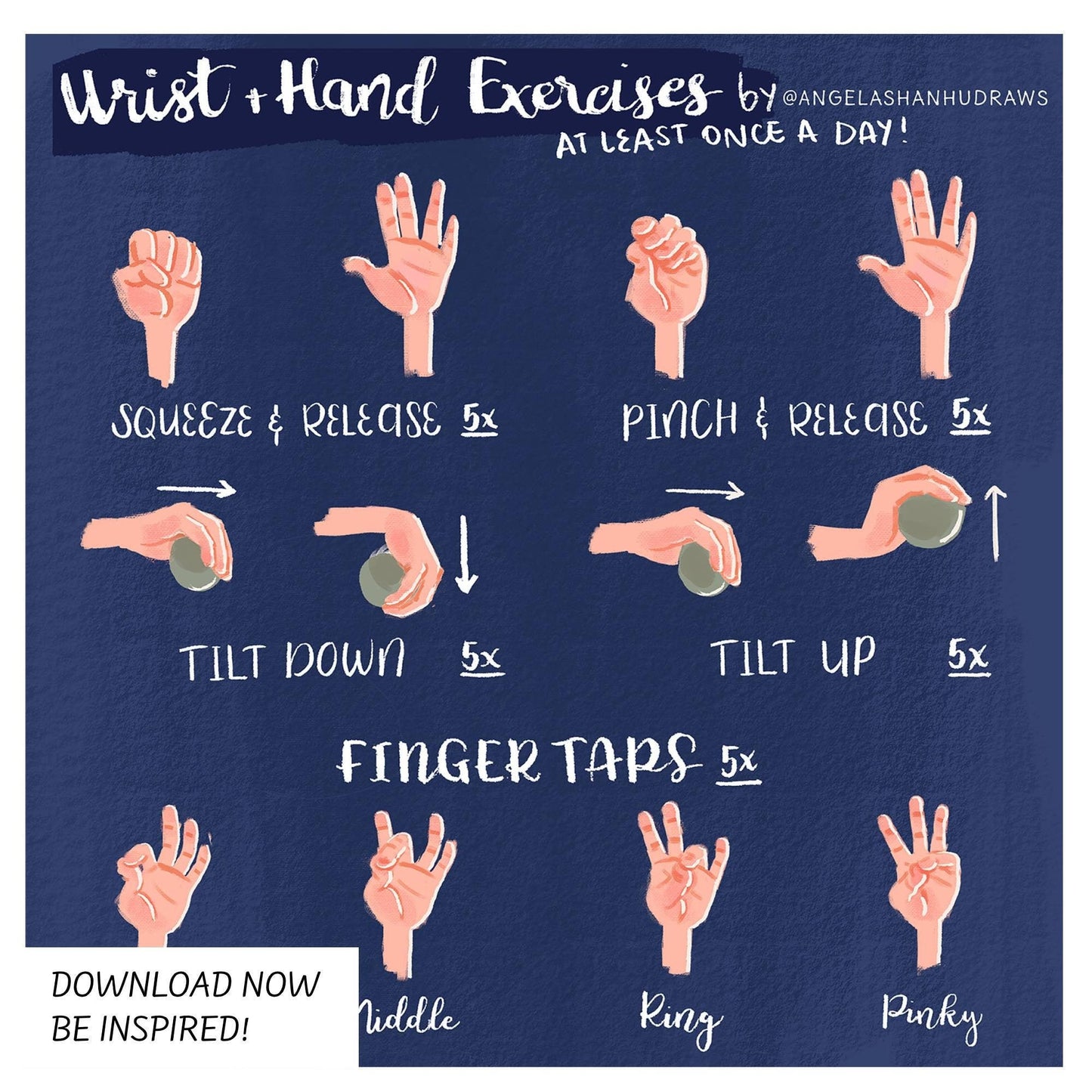 Desk Yoga - focus on wrist and fingers