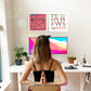 Desk Yoga Print - White | Yoga Pose Print | Home Office Print | WFH Print | Yoga Art | Yoga for Pain | Back Pain